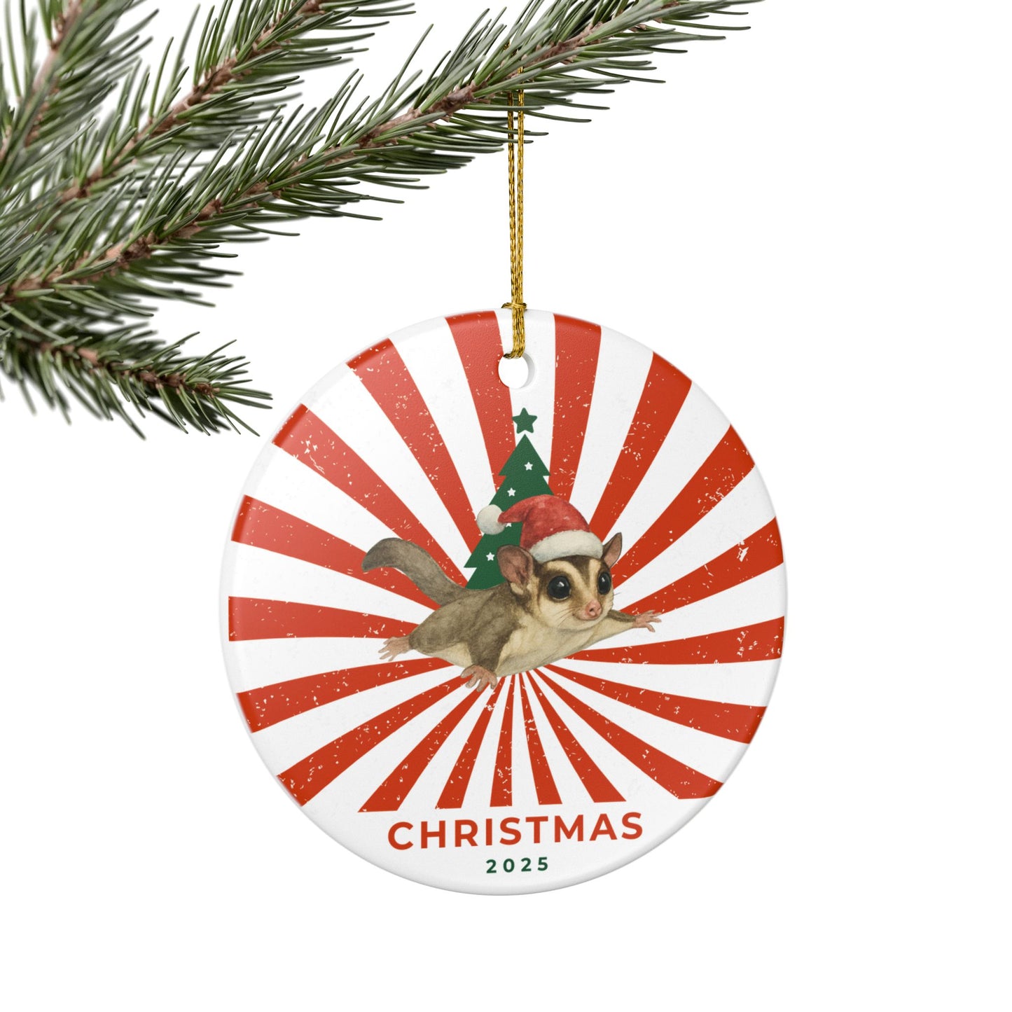 Christmas 2025 Peppermint Sugar Glider Ornament