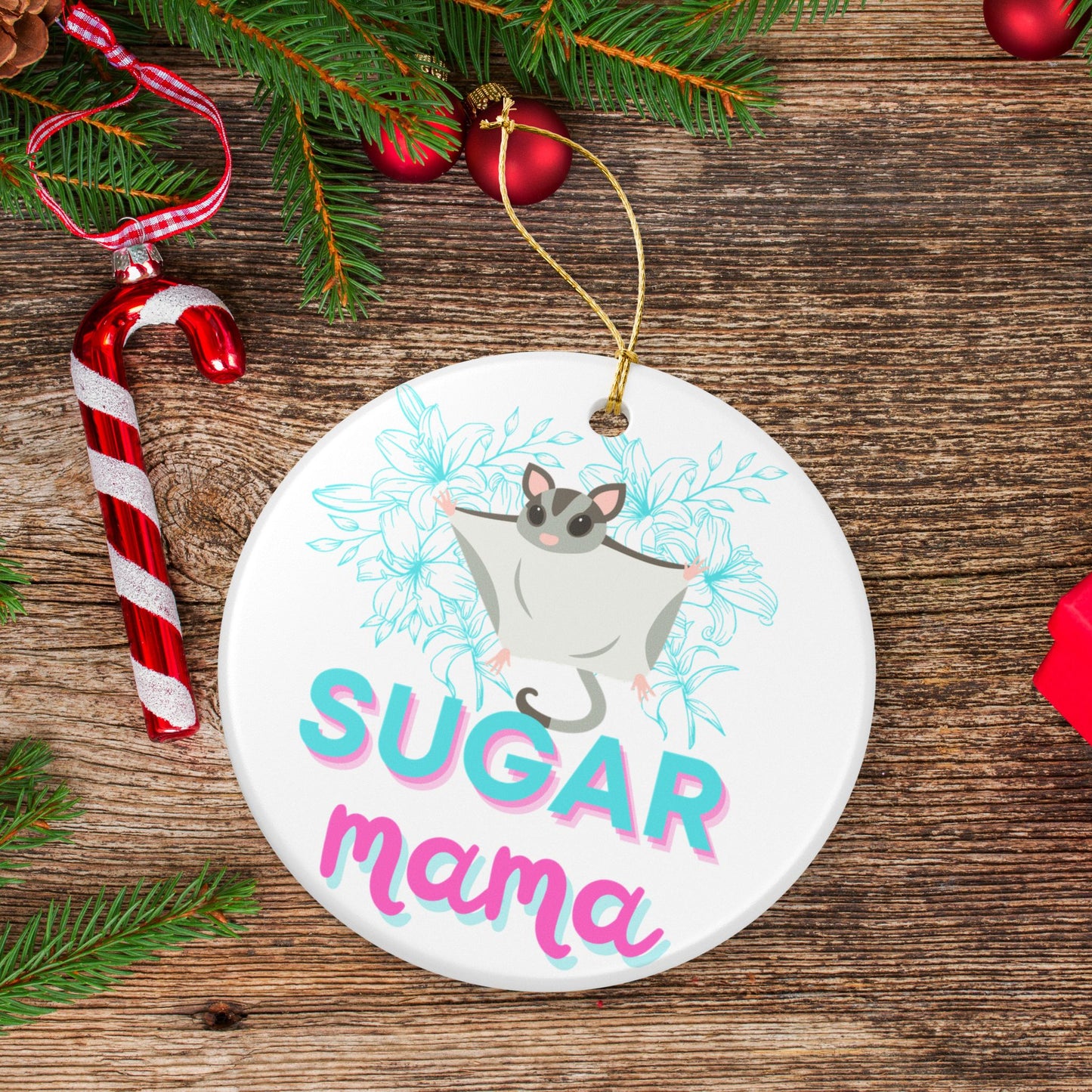 Sugar Mama Sugar Glider Ceramic Ornament