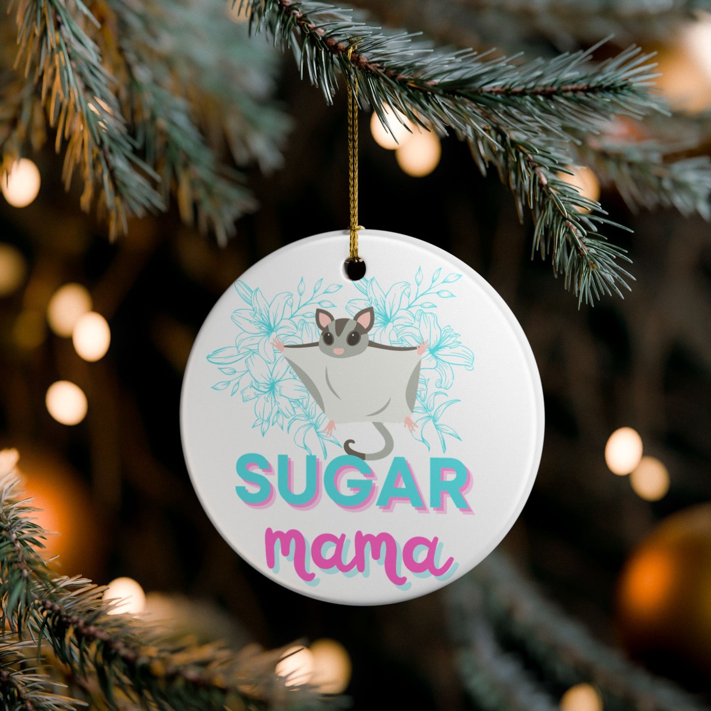 Sugar Mama Sugar Glider Ceramic Ornament