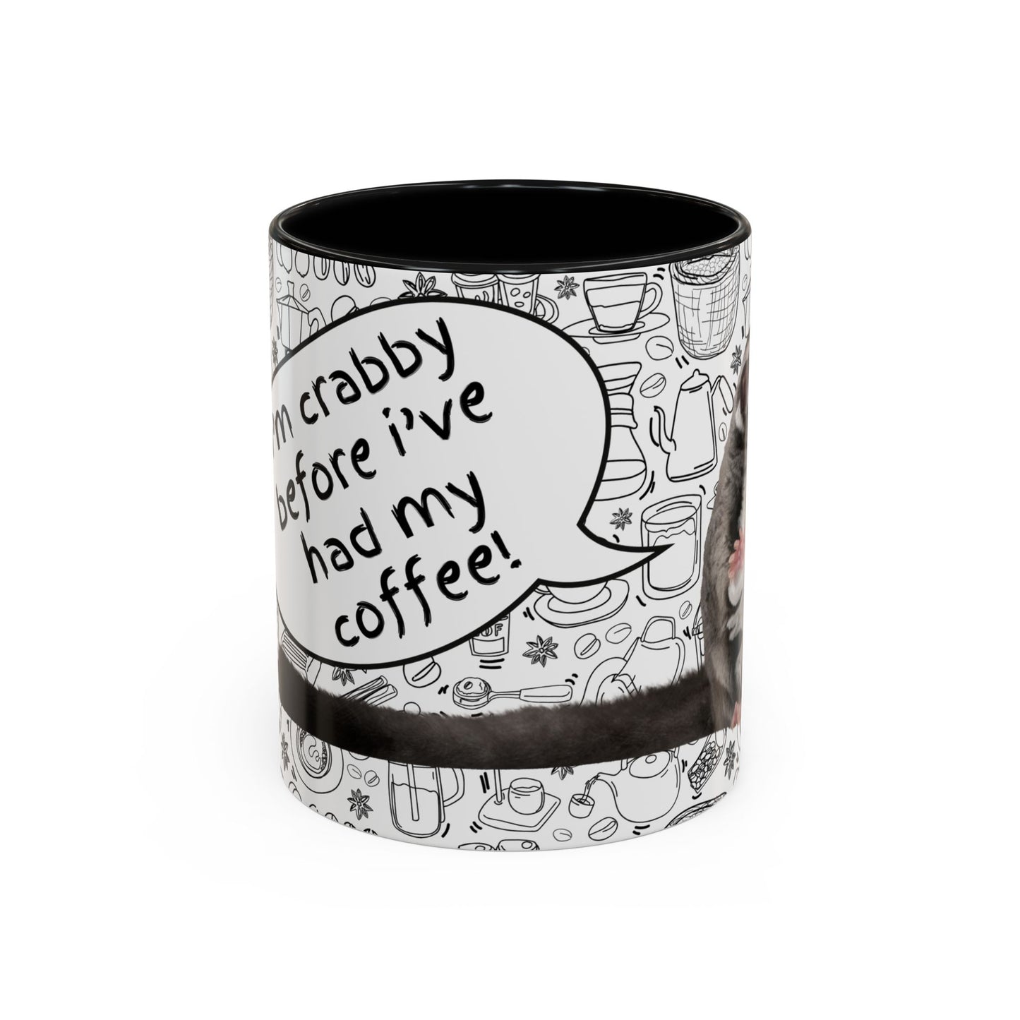 “I’m Crabby Before I’ve Had My Coffee!” Sugar Glider Mug (11oz + 15oz)