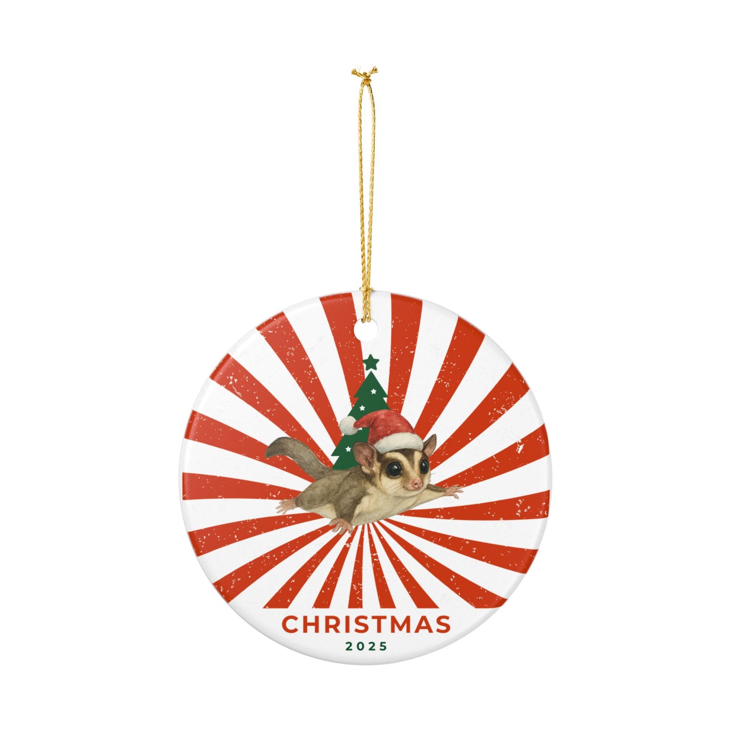 Christmas 2025 Peppermint Sugar Glider Ornament