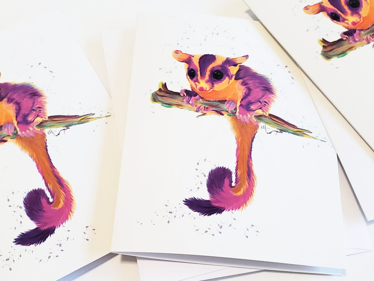 Sugar Glider Greeting Cards Exclusive to Crafty Glider (Single or Set of 4)