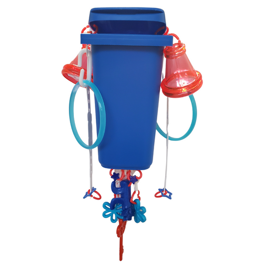 Red, White, & Blue Trash Can Hideout Toy
