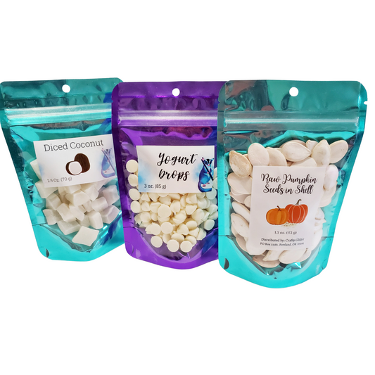 Sugar Glider Treat Trio – Coconut, Yoggies + Pumpkin Seeds