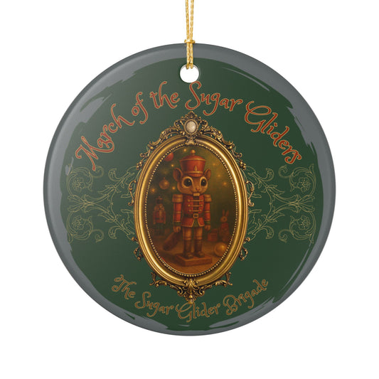 March of the Sugar Gliders Nutcracker Ceramic Ornament