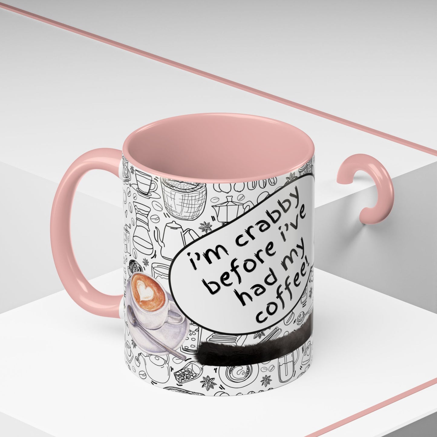 “I’m Crabby Before I’ve Had My Coffee!” Sugar Glider Mug (11oz + 15oz)