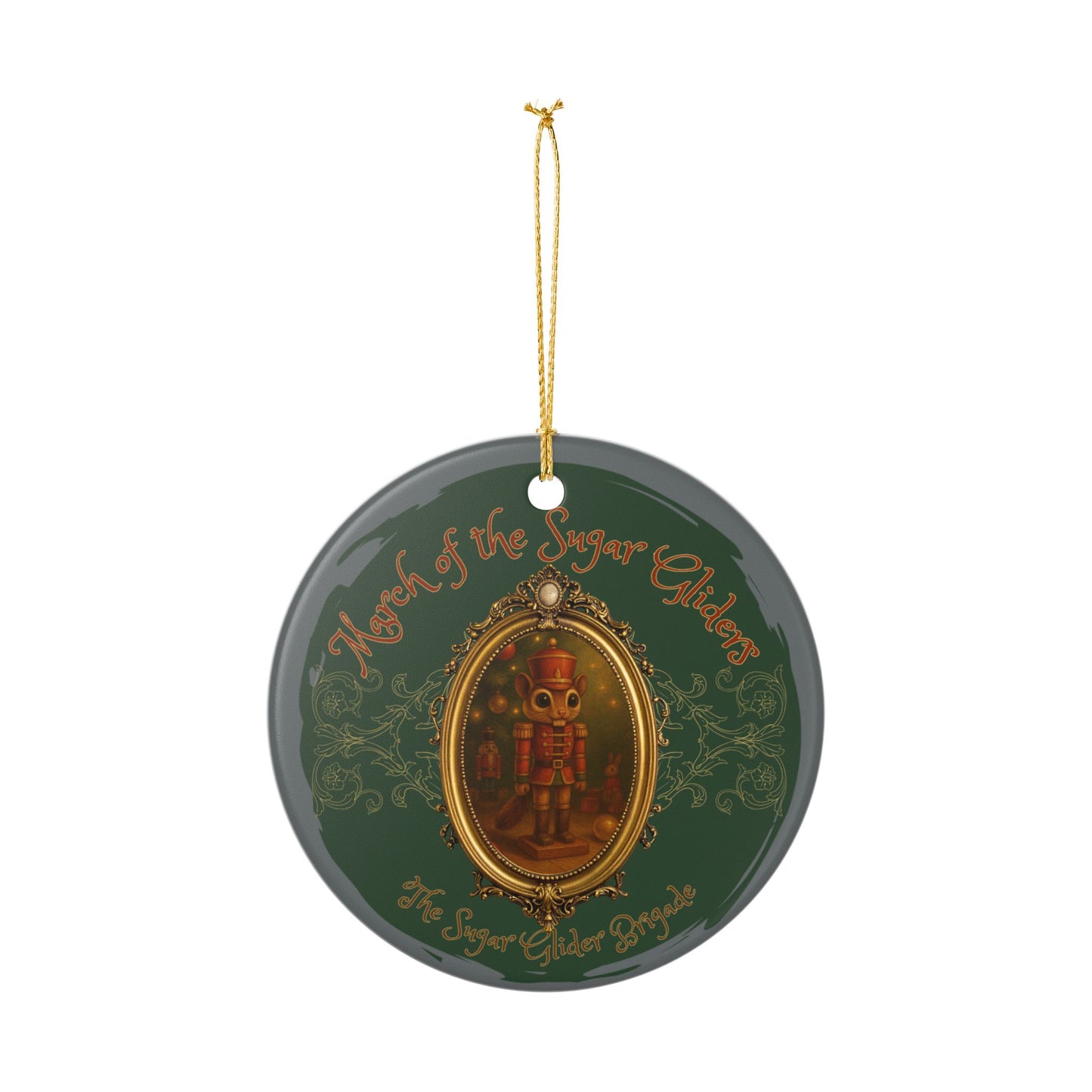 March of the Sugar Gliders Nutcracker Ceramic Ornament
