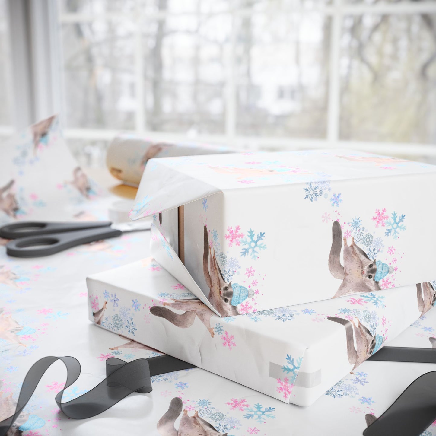Winter Sugar Glider Wrapping Paper