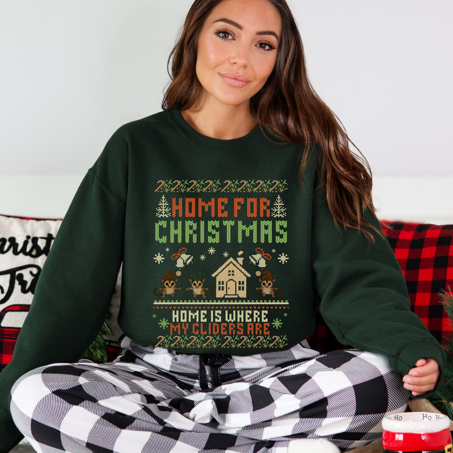 Home for Christmas – Faux Knit Sugar Glider Holiday Sweater