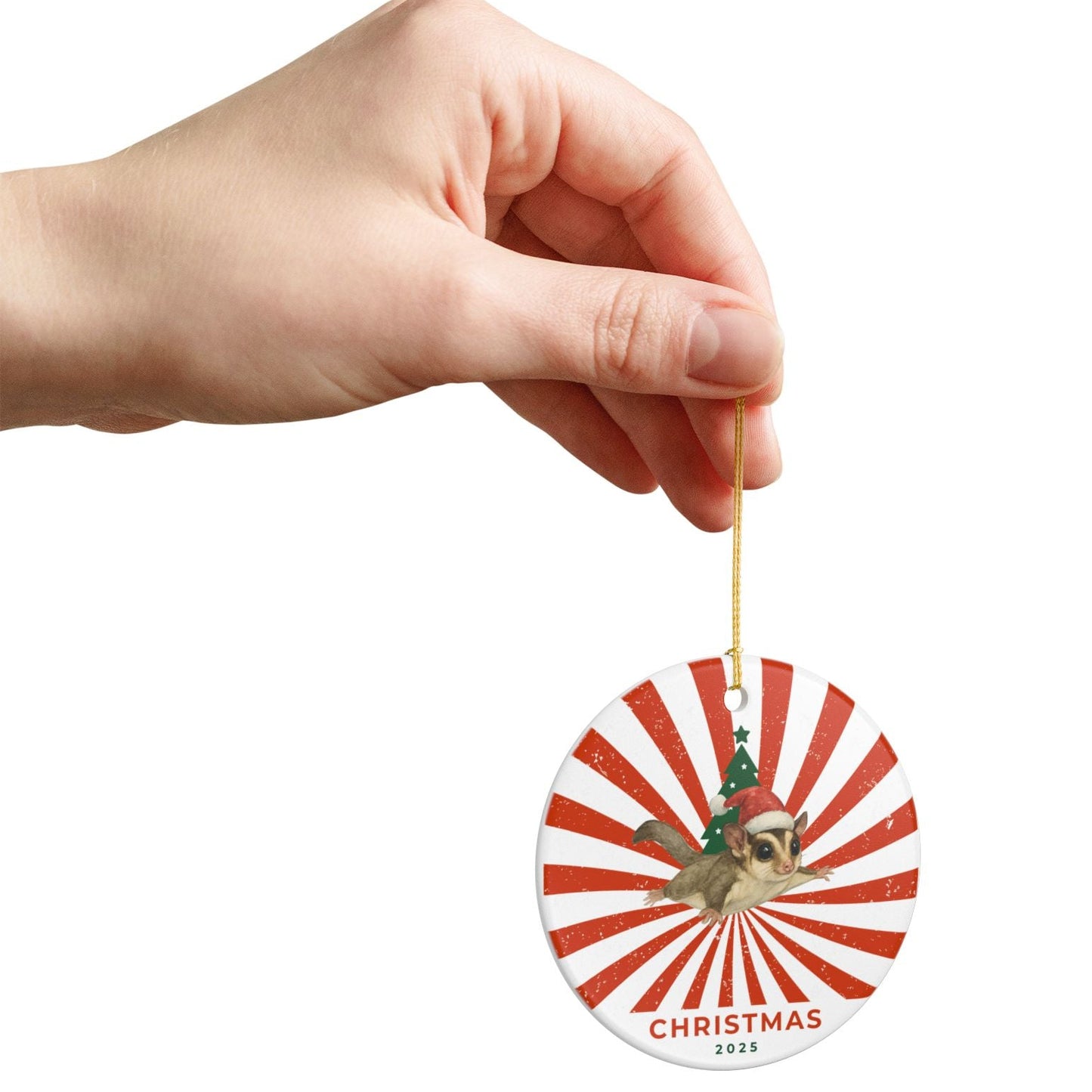 Christmas 2025 Peppermint Sugar Glider Ornament