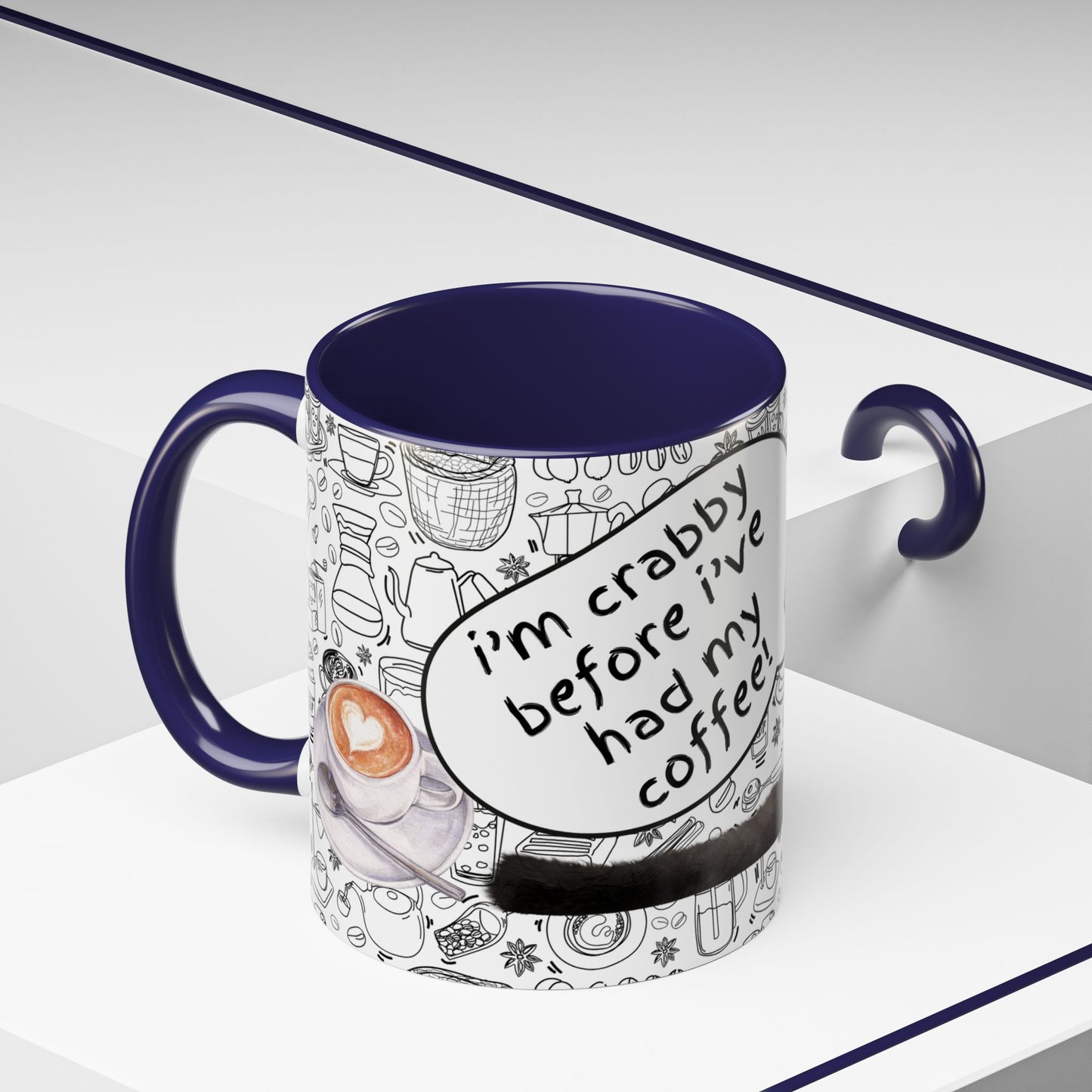 “I’m Crabby Before I’ve Had My Coffee!” Sugar Glider Mug (11oz + 15oz)