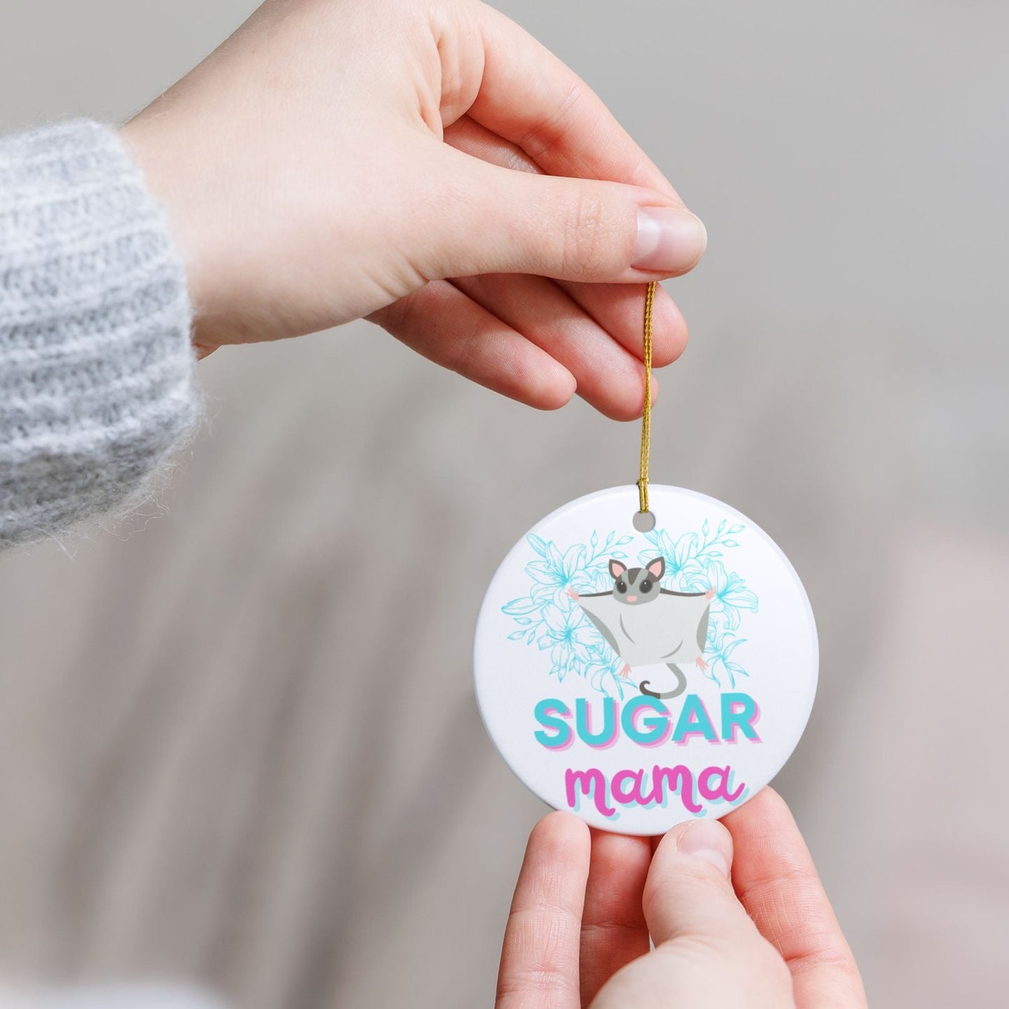 Sugar Mama Sugar Glider Ceramic Ornament