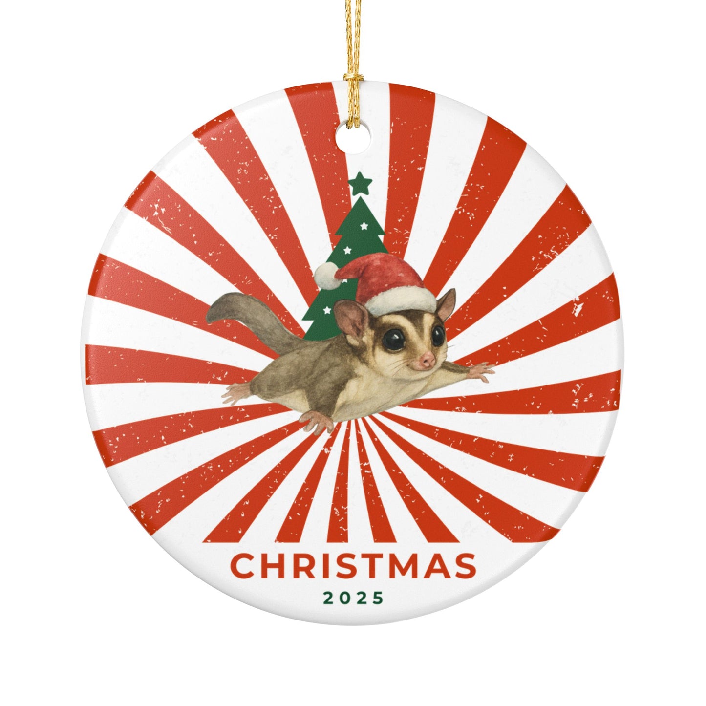 Christmas 2025 Peppermint Sugar Glider Ornament