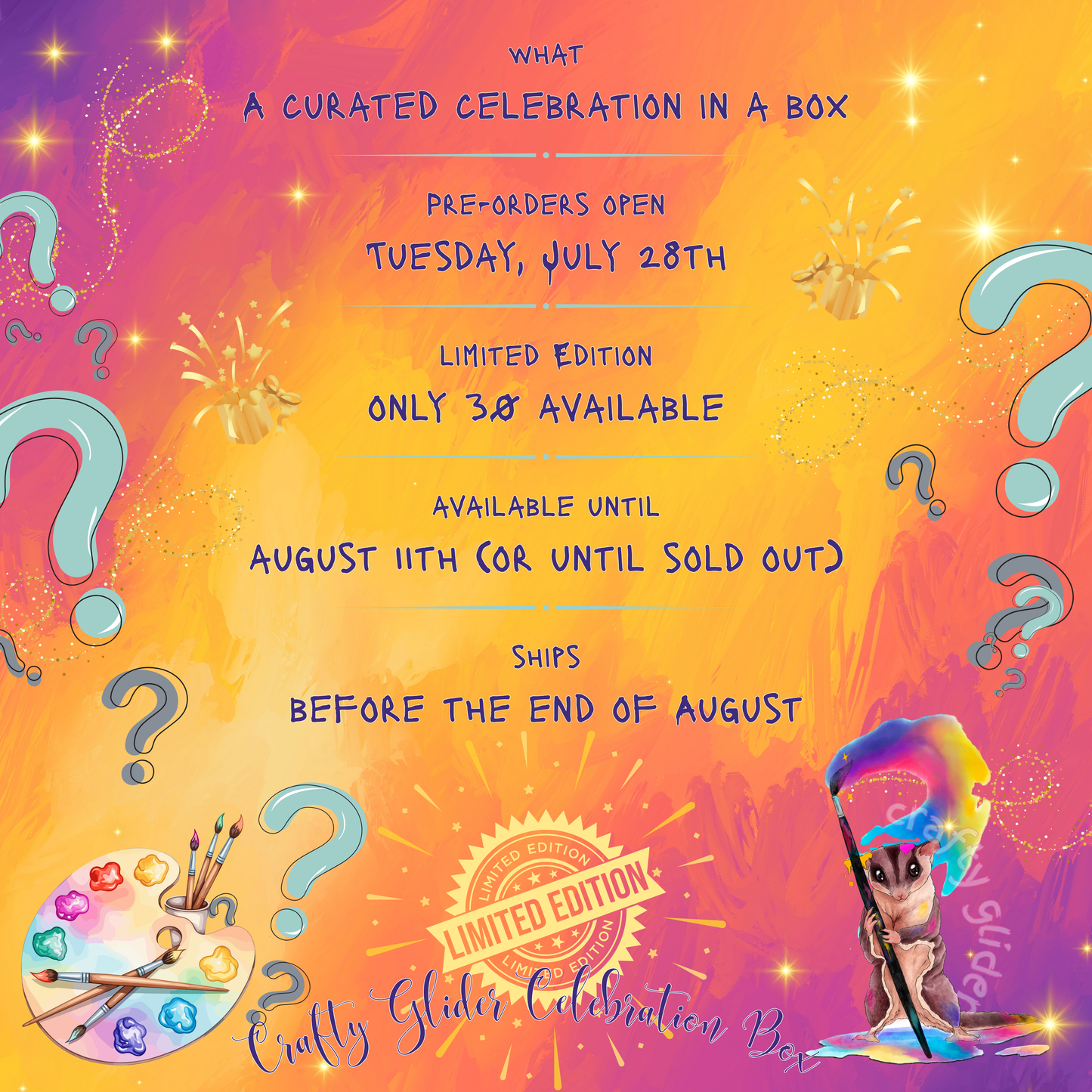 LIMITED EDITION Crafty Glider Anniversary Celebration Box